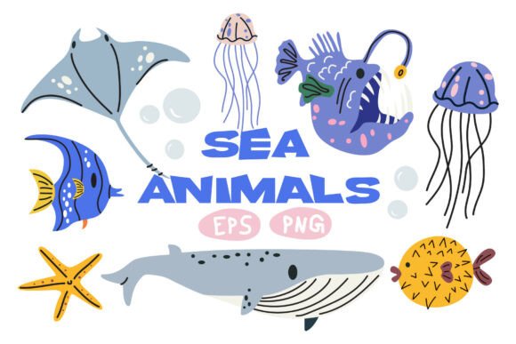 Download Marine Life Sea Animals and Fish Clipart - Premium Resources