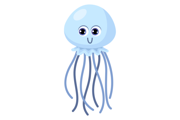 Download Jellyfish Baby Cartoon Icon. Marine Life - Premium Bundle
